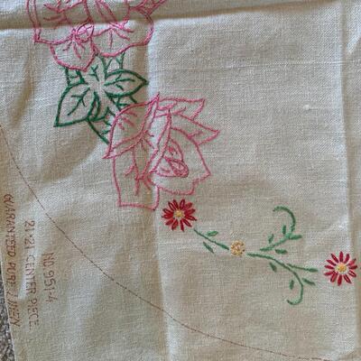 4 vintage tablecloths