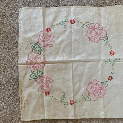 4 vintage tablecloths