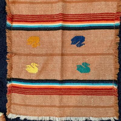 Two Embroidered Tablecloths w/ Matching Napkins