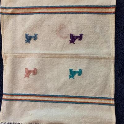 Two Embroidered Tablecloths w/ Matching Napkins