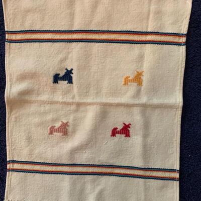 Two Embroidered Tablecloths w/ Matching Napkins