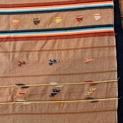 Two Embroidered Tablecloths w/ Matching Napkins