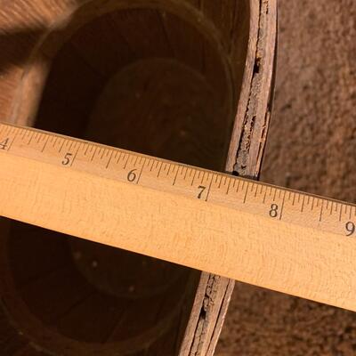 Vintage Wooden Waste Basket