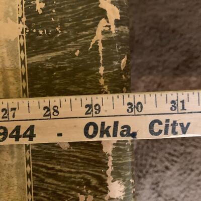 Well used vintage checker board card table