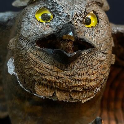 Exceptional! Hand Carved Folk Art Owl