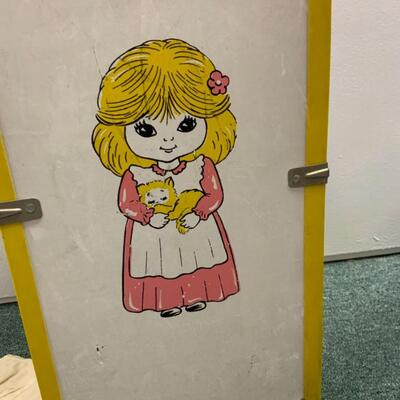 Vintage doll clothes in trunk
