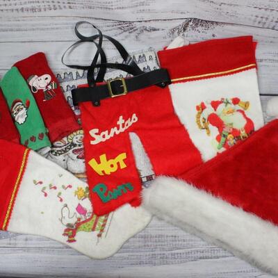 Assorted Christmas Snoopy Stocking Towel Lot