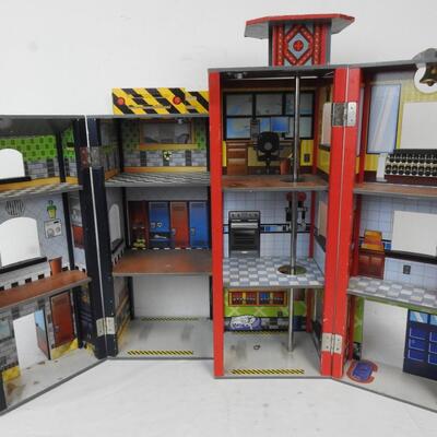 Wooden Fire House/Police Station with Small Post Office