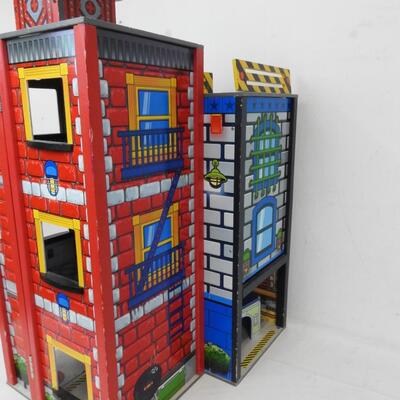 Wooden Fire House/Police Station with Small Post Office