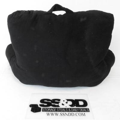 Black Lounge Pillow with Handle. Warehouse Dirt