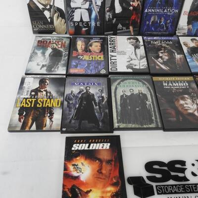 19 Action Movies on DVD: 007 Collection -to- Soldier