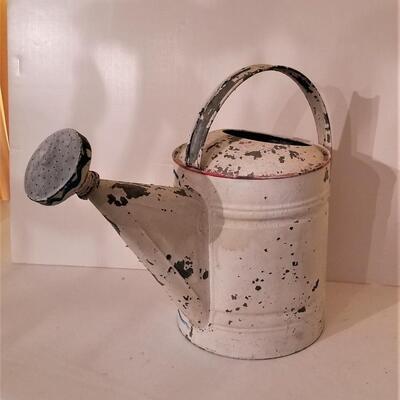 Lot #41  Two Vintage Watering Cans with Brass Nozzles