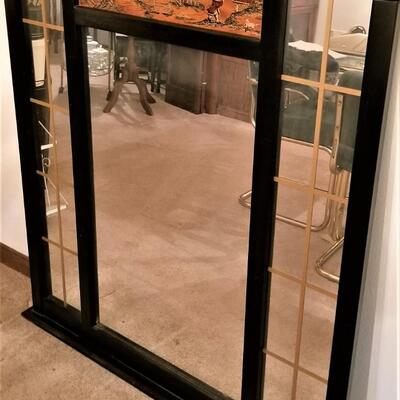 Lot #48  Heavy Wall Mirror with Asian Styling