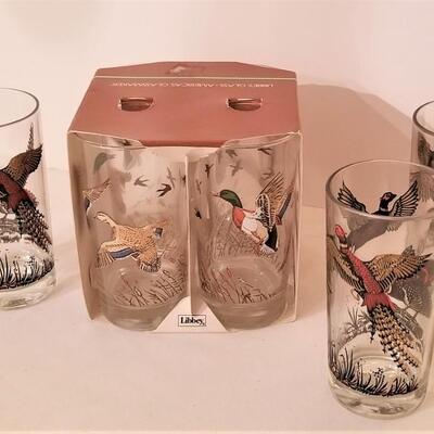 Lot #49  1970's Drinking Glasses - Game Birds - Libby Glassware