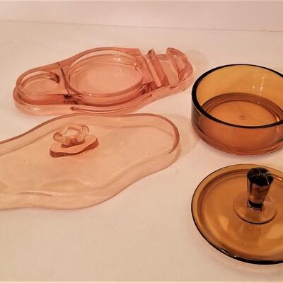 Lot #51  Lot of two Depression-era Vanity pieces