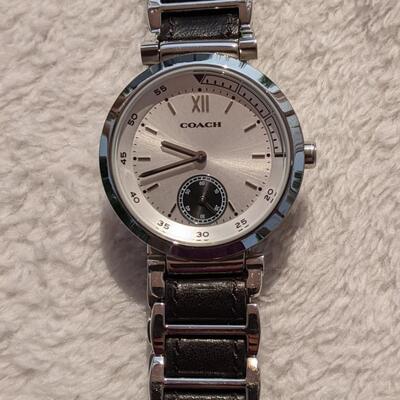 Coach Stainless Steel and Leather Watch