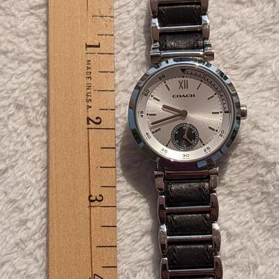 Coach Stainless Steel and Leather Watch