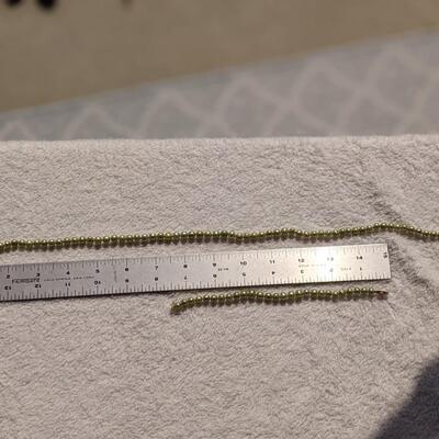 Vintage Green Pearl Necklace and Bracelet