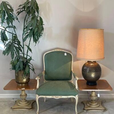 Lot 24: Green Chair & More
