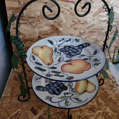 Dessert rack w/plates