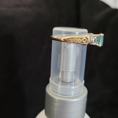 Blue Zircon ring 14k
