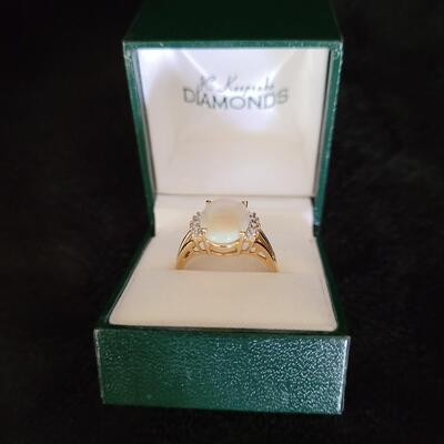 Opal  and diamond ring
