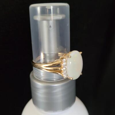 Opal  and diamond ring