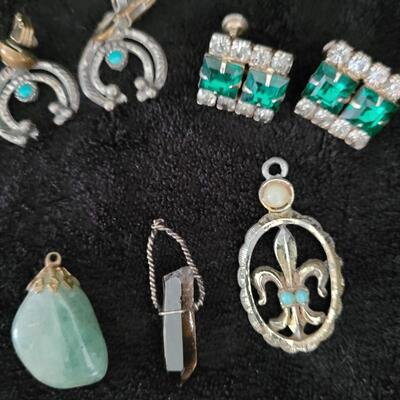Antique earrings&pendent