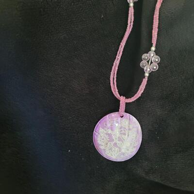 Pink shell neclace