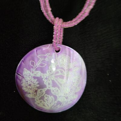 Pink shell neclace
