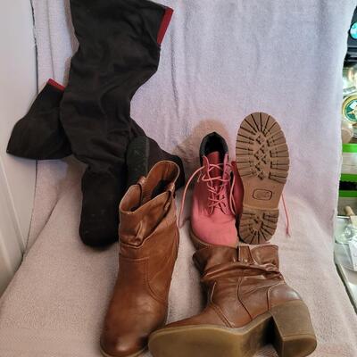 3 pr Boots sz 7 1/2