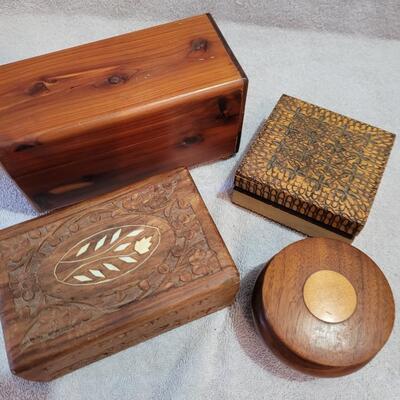 Vintage wooden boxes