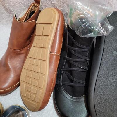 4pr Womens leather shoes
