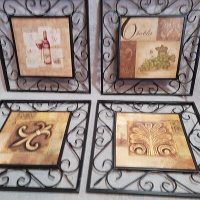 4pc Metal picture set