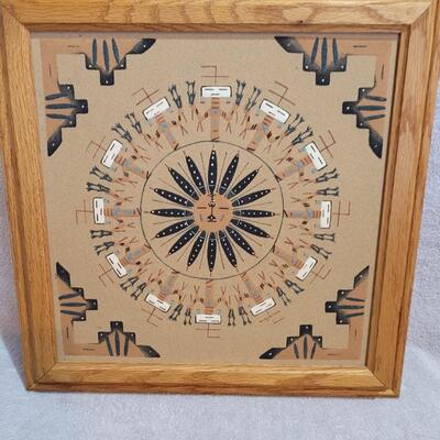 Sand painting signed