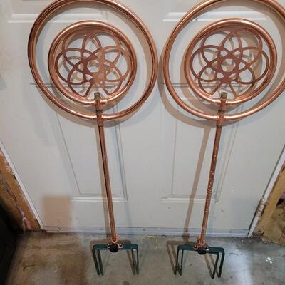 2 Spinning lawn sprinklers