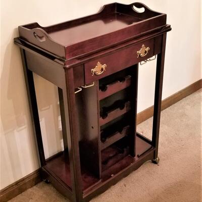 Lot #60  Contemporary Bar Cart/Wine Rack Combo