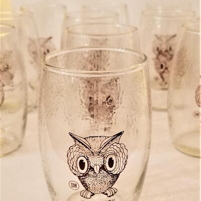 Lot #61  Lot of 12 "Hootie" Owl glasses