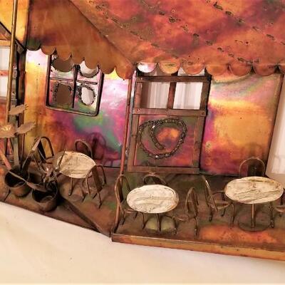 Lot #62  Large Copper Wall hanging - Cafe Du Monde