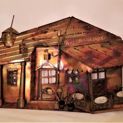 Lot #62  Large Copper Wall hanging - Cafe Du Monde