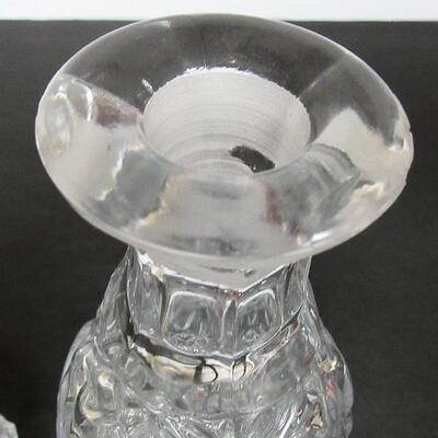 Vintage Tall Heavy Fancy Glass Decanter