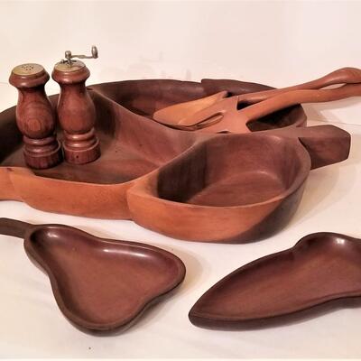 Lot #67  Mid Century "Monkey Wood" Lot