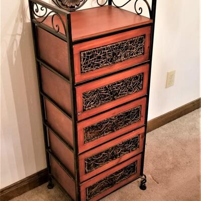 Lot #70  Contemporary 5 Drawer Cabinet