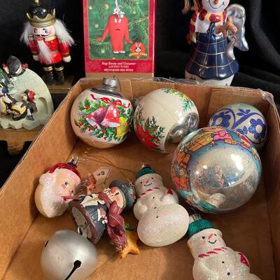 Lot 59  Christmas Ornaments and Mini Snow Globes