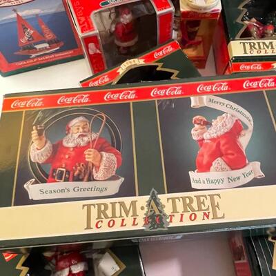 Lot 60  Coca-Cola Christmas Ornaments (28 Total)
