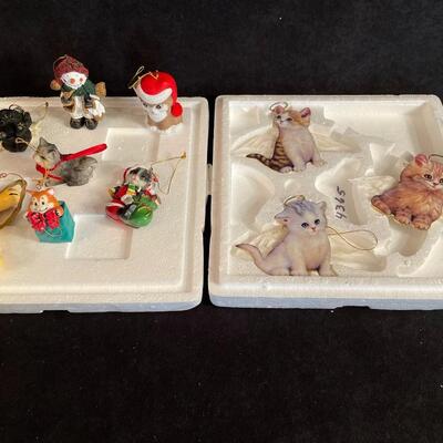 Lot 61  Cat Christmas Ornaments