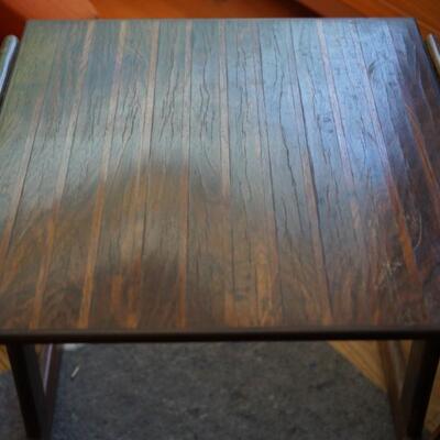 ROSEWOOD OCCASIONAL  TABLE WITH H SHAPED STRETCHER BASE