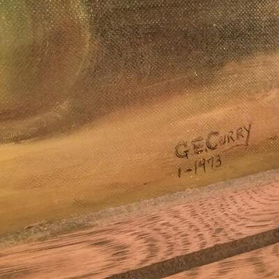 Lot #79  Original Oil on Canvas - Floral - dated 1973