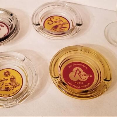 Lot #86  Lot of Vintage Las Vegas Hotel Ashtrays/Glass