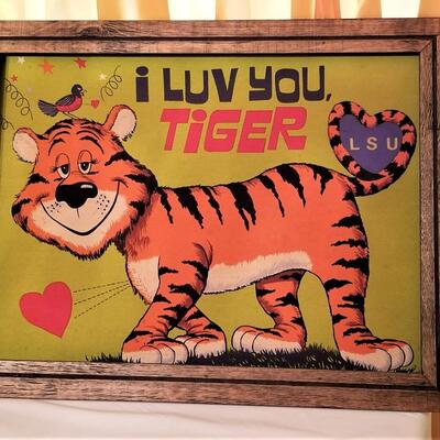 Lot #87  Vintage LSU Tiger Print